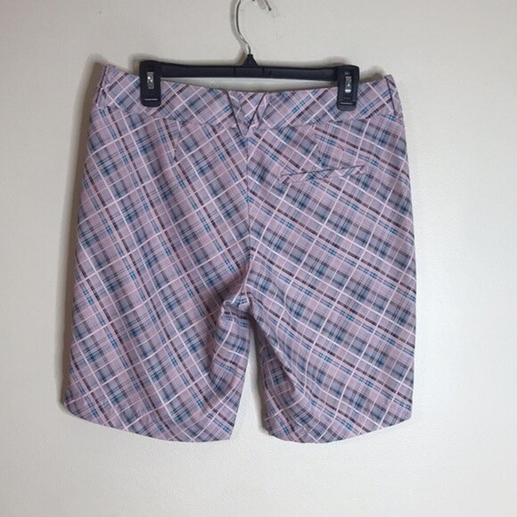 Callaway Flex Fabric UPF 50 Opti-Dri Pink Blue Plaid Checker ladies size 33” - Picture 2 of 10